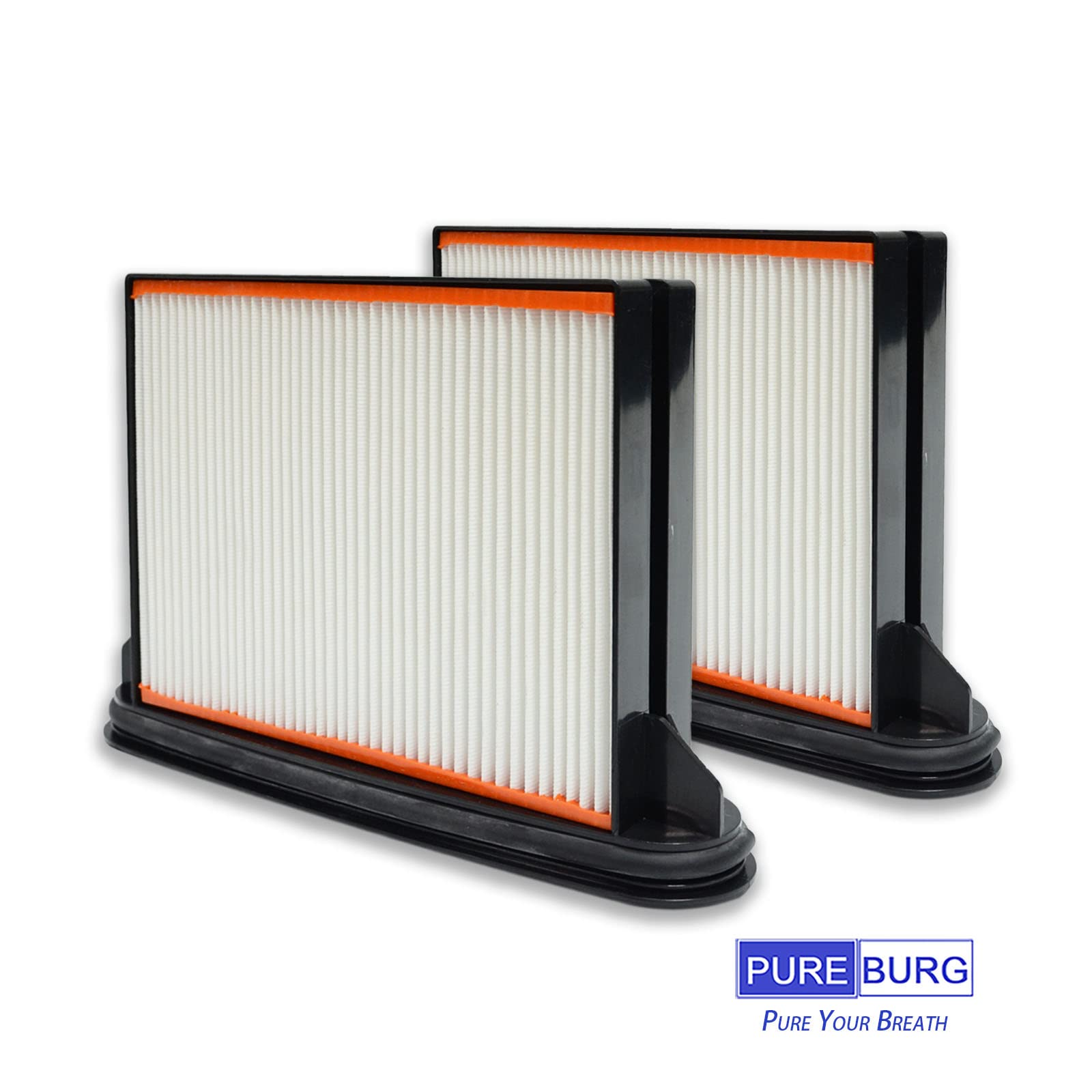 PUREBURG Confezione da 2 filtri pieghettati in poliestere di ricambio compatibile con Bosch Professional GAS25 GAS 25 GAS25L SFC GAS 50 GAS 50M CS 1225, 2607432015/35301000