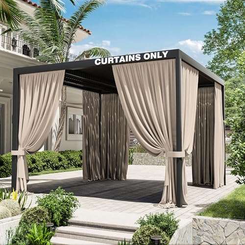 10'×10' Gazebo Outdoor Universal Replacement Privacy Curtain (Curtain Only)