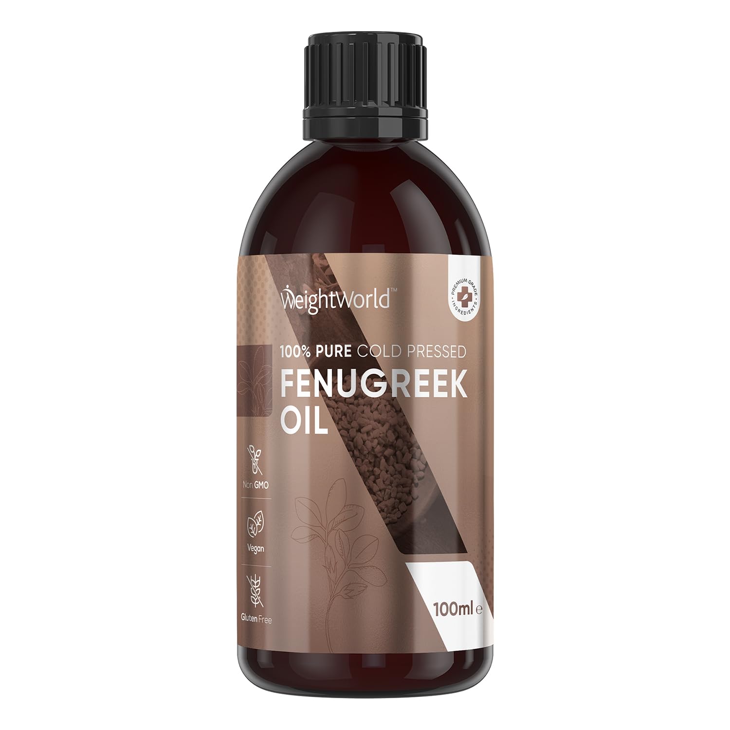 Fenugreek Oil 100ml - Natural & Pure Cold-Pressed Fenugreek Seed Oil - Multipurpose Supplement - Non-GMO, Vegan-Friendly & Gluten-Free - Trigonella Foenum-Graecum for Men & Women
