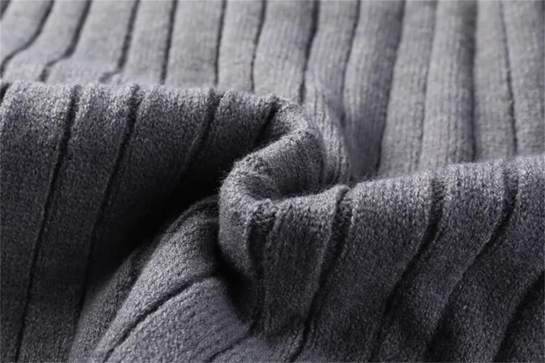 Hgvcfcv Maglieria da Uomo Tinta Unita Mezza Cerniera Maglione Ispessimento Abbigliamento da Uomo Maglione A Collo Alto
