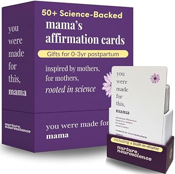 New Mom Affirmation Cards | 50+ Science-Backed Daily Affirmations for Postpartum Support | postpartum gifts for new mothers / new mom or self care gifts | baby shower present for mom | Created by a Neuroscientist