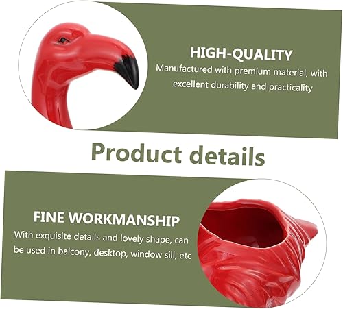 Miniatura 2 de GANAZONO Maceta de flamenco para suculentas, 3 unidades, flamenco, suculentas, macetas de jardín, balcón, maceta para suculentas, contenedor de