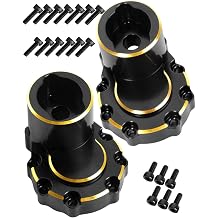 Brass Rear Inner Portal Cover Housing and Portal Drive Axle Mounts Upgrades Part for 1/10 TRX4,TRX6,Rear Inner Portal Cover Housing and Portal Drive Axle Mounts,2PCS Black