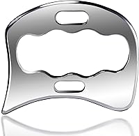 Vista 1 de BYYDDIY Herramientas de masaje grandes de acero inoxidable Gua Sha Derma Edge, herramientas de masaje raspador, herramienta raspadora muscular