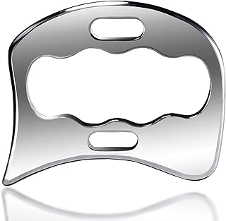 Large Stainless Steel Gua Sha Derma Edge Massage Tools-Scraping Massage Tools,Muscle Scraper Tool for Soft Tissue Mobiliza...