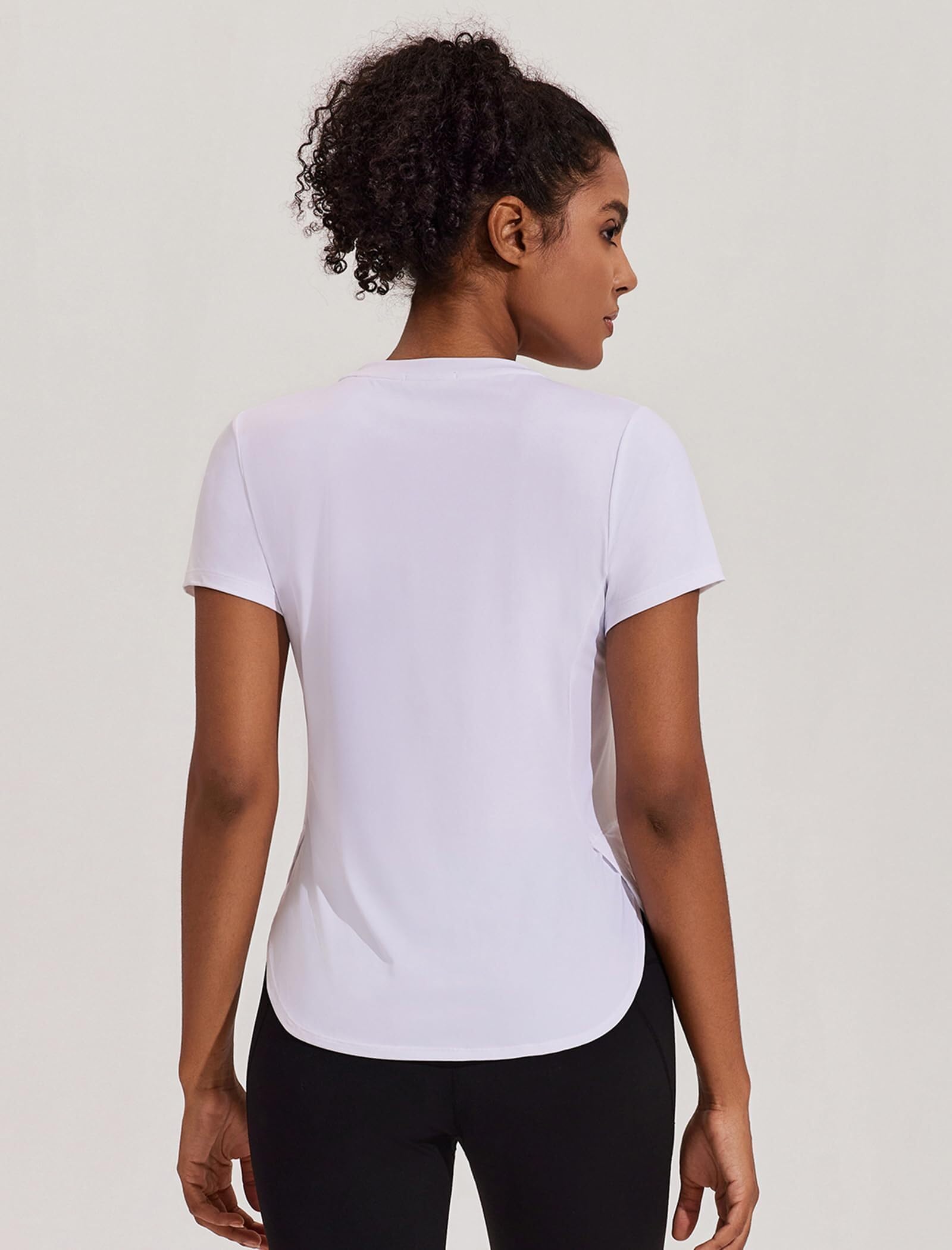 PINSPARK Maglietta Sportiva a Maniche Corte da Donna con Protezione Solare UPF 50+, Anti-UV, Maglietta da Yoga Traspirante - 3