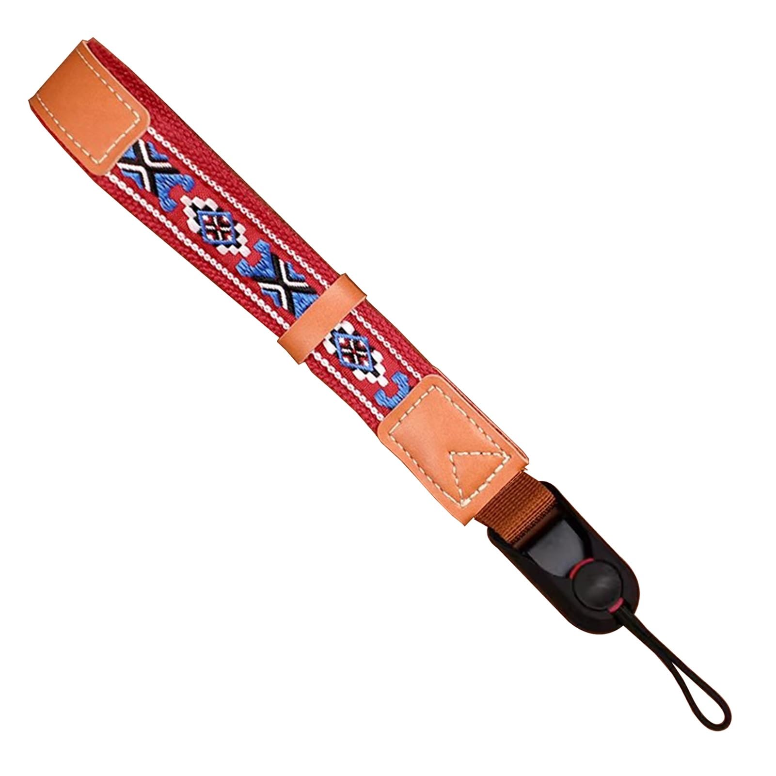 Flyiodfcxv Red Camera Strap, Camera Wrist Strap, Embroidery With Quick Release Buckle For All Cameras, More Breathable