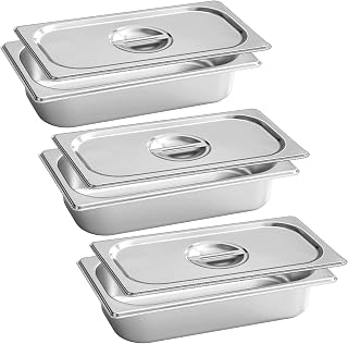Stainless steel baking trays, 3 pieces, 32.5 x 17.5 x 6.5 cm, rectangular oven pan with lid, stainless steel baking tray for dishes, cookies, food, chops, fish