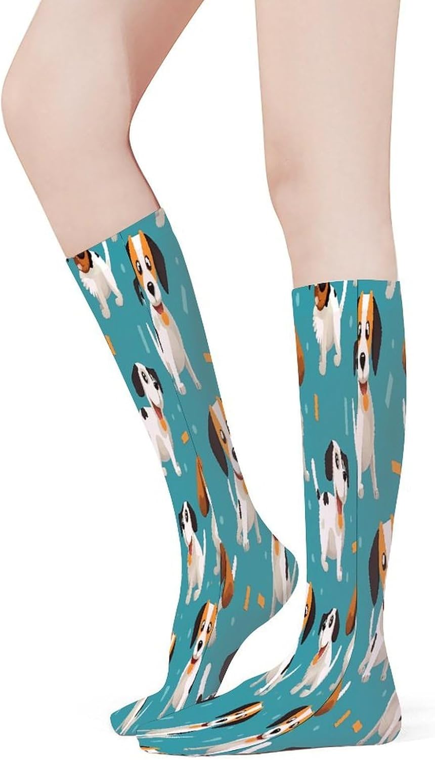 Cartoon Dog Women High Waist Fishnet Stockings Stretch Mesh Pantyhose Sexy Trendy Legwear for Daily Wear