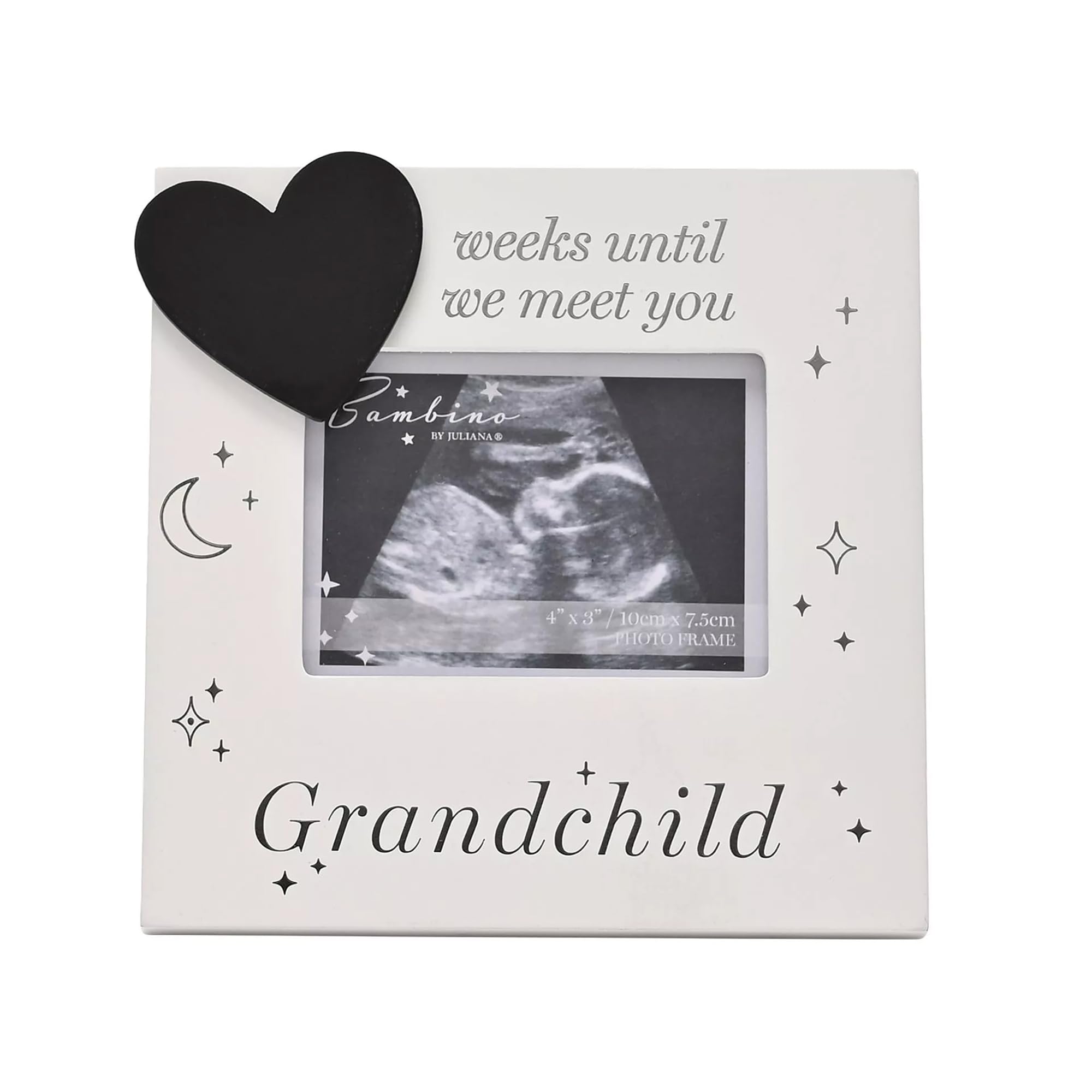 Bambino White Countdown Baby Scan Frame - Grandparents - Weeks Until We Meet You - Grandchild Cg1334
