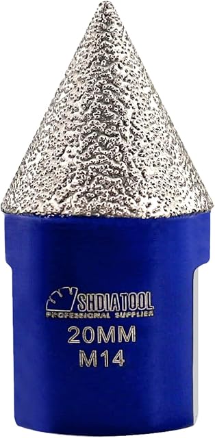 SHDIATOOL Diamond Beveling Chamfer Bits 20mm x M14 Countersink Drill Bits for Tile Marble Ceramic Trimming Finishing Cleaning Enlarging Existing Holes
