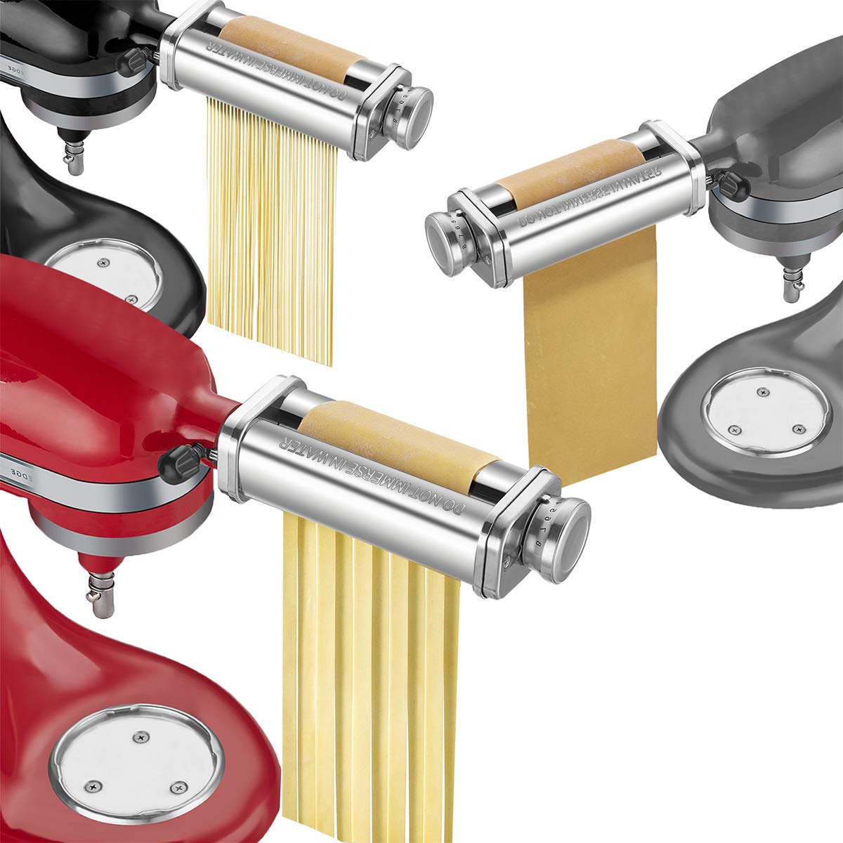 Accesorio para Pasta para KitchenAid Robot de Cocina, Accesorios de la máquina 3 en 1 de para Kitchenaid Pasta, COFUN Rodillo para Hojas de Pasta Cortador de Espaguetis Cortador de Fettuccinea
