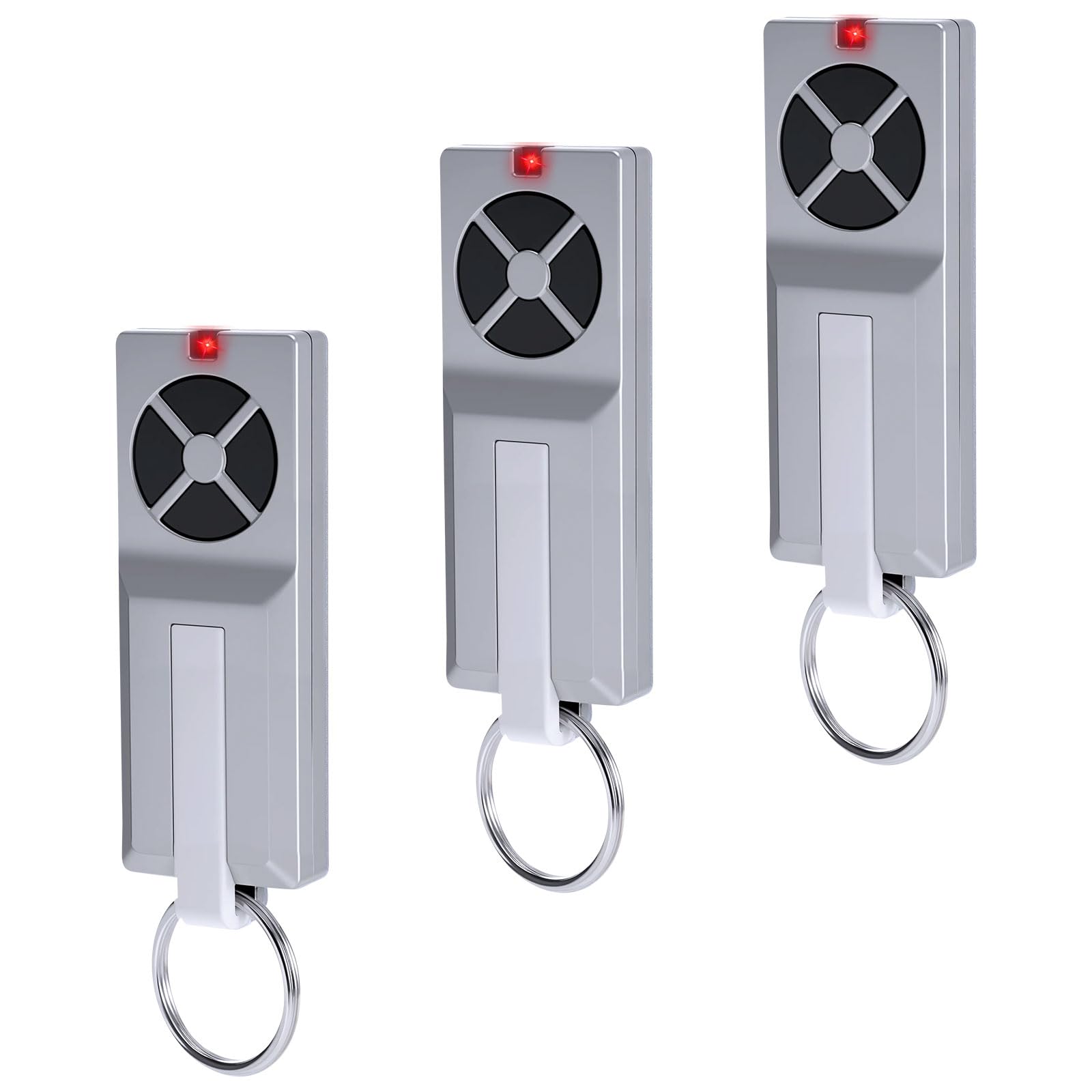 Chamberlain Lot de 3 télécommandes de rechange pour ouverture de porte de garage 433,92 MHz 4 canaux compatible avec TX4RUNI TX4UNI TX2REV ML700EV ML510EV ML1000EV, couvercle coulissant anti-dépannage
