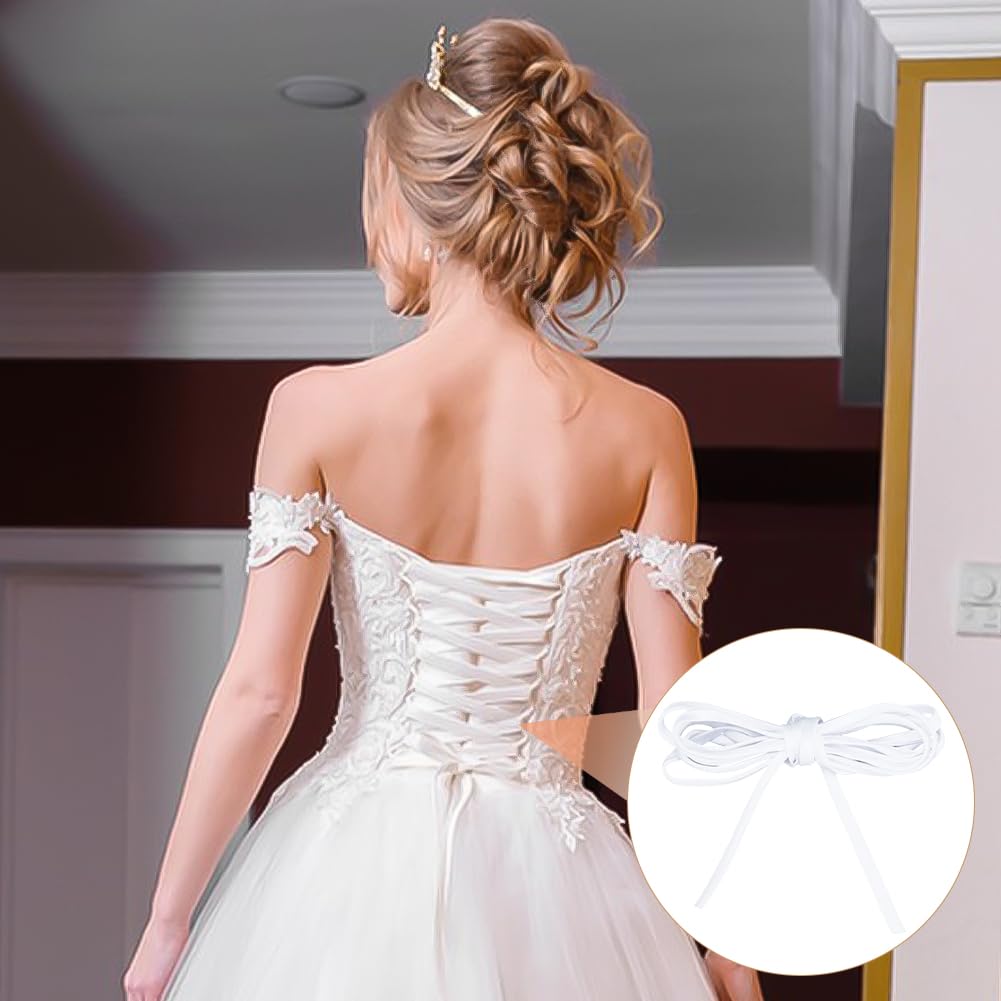 wedding dress ribbon tie back