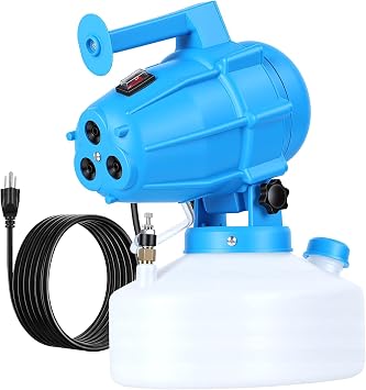 5L Electric ULV Fog Machine, 5L Tank 3 Nozzles 30ft Range, Adjustable Flow 150-330ml/min, 1200W Portable Cold Fog Machine,fogger for Home, Garden, Hotel, Yard,School,Disinfection & Plant