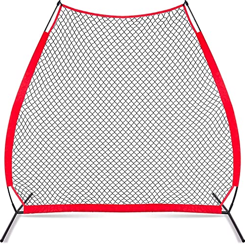 Kapler Baseball Screen A-Frame, 7X7FT Pitching Screen Baseball Softball Training Net with A Carry Bag, Portable Baseball Softball Pitcher Safety Protective Screen.