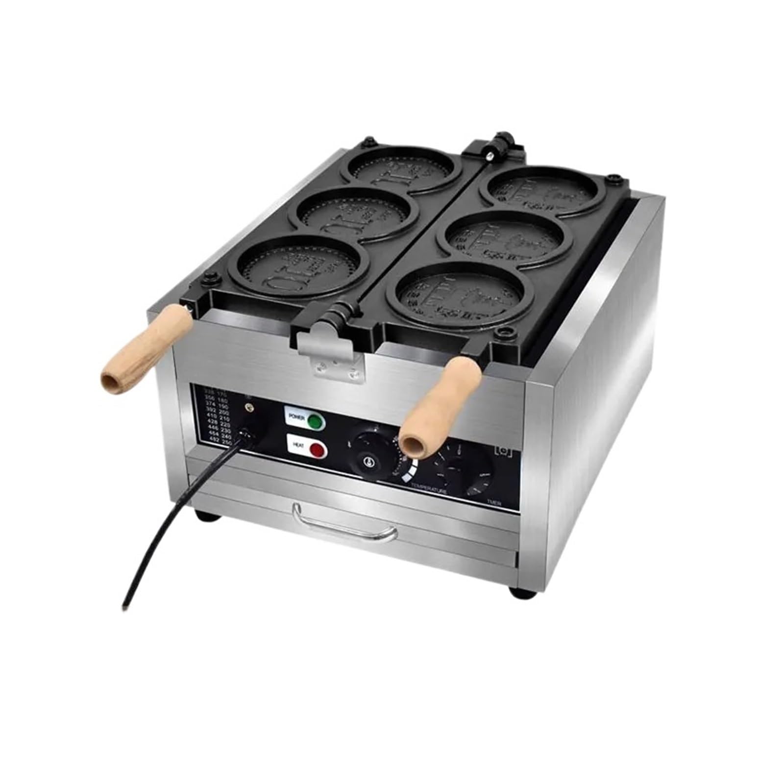 Macchina For Waffle Con Monete D'oro In Vendita Distribuzione Uniforme Del Calore(3 Panels)