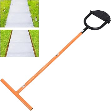 Half Moon Edger Rasenwerkzeug Manueller Gartenkantenschneider mit Stahlsägezahn 378 Zoll Langstielige Stufengraskanten Trimmschaufel für Gehwege Hof Landschaft Blumenbeete