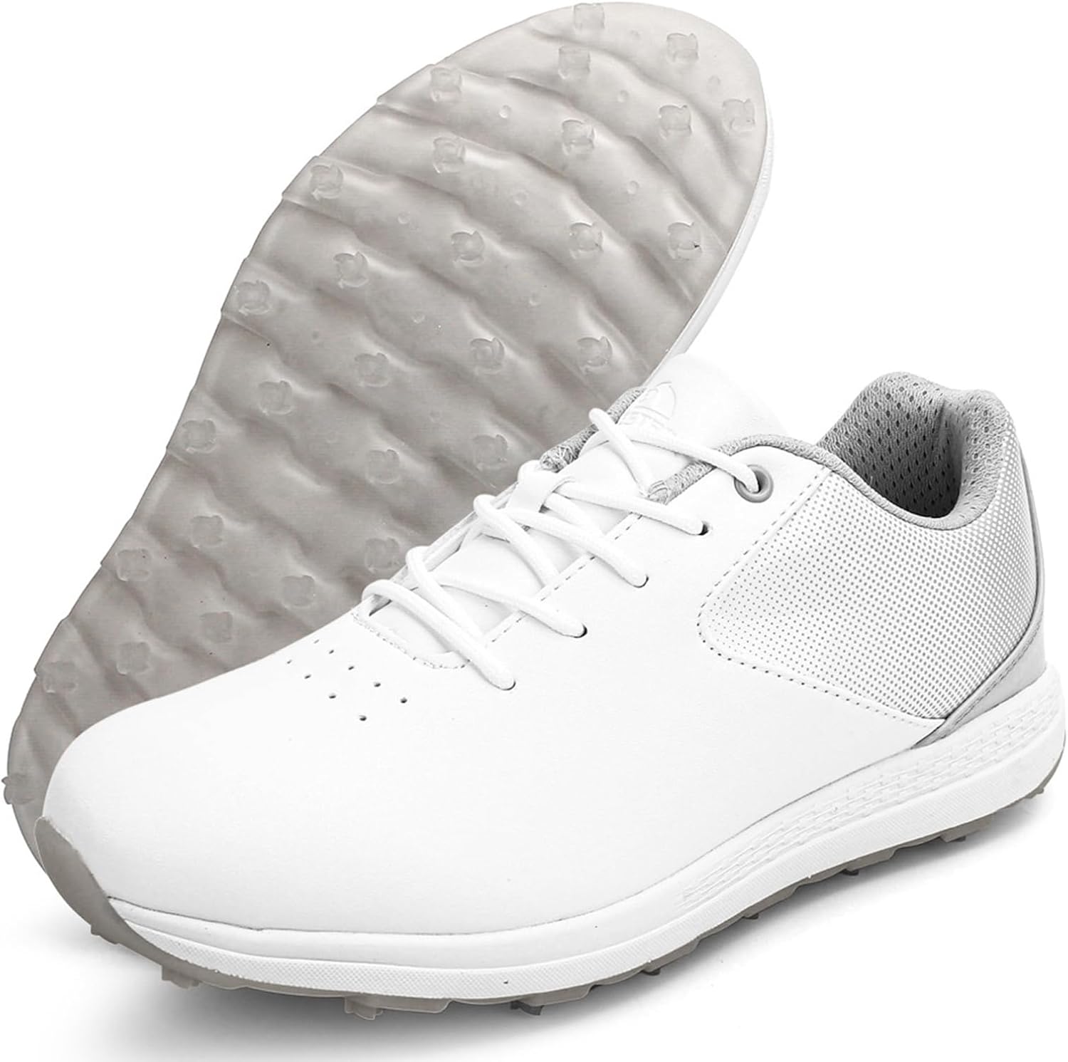 Women's Golf Shoes Leather Casual Golf Trainers Waterproof Resistant Non Slip Outdoor Spikeless Lightweight