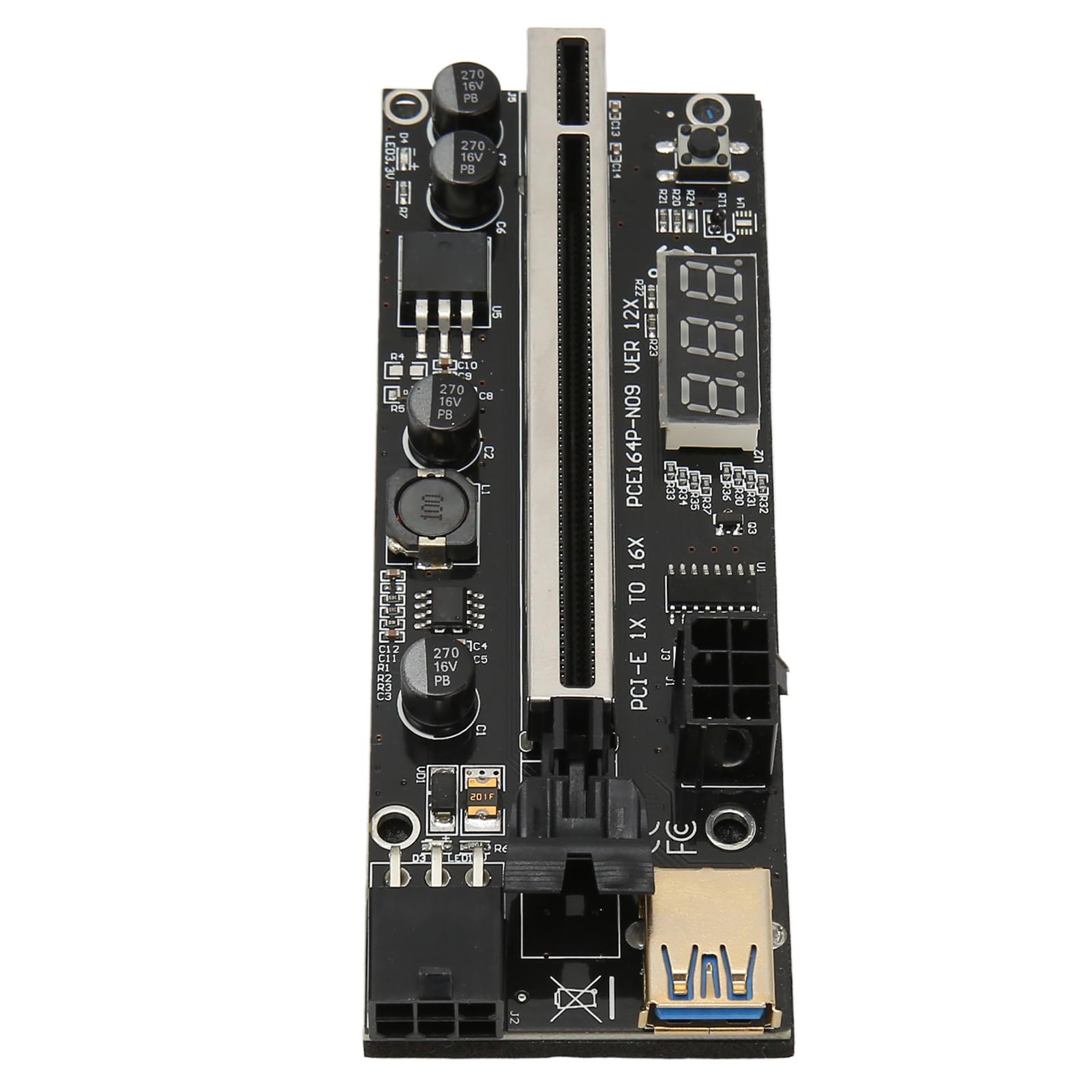 Amazon | 温度センサー付き PCIe ライザーアダプターカード、デュアル 6 ピン、過電流保護、24 インチ USB3.0  ライザーケーブル、イーサリアム/ビットコイン/ライトコインマイニング用互換スロット | Yosoo | インターフェースカード 通販