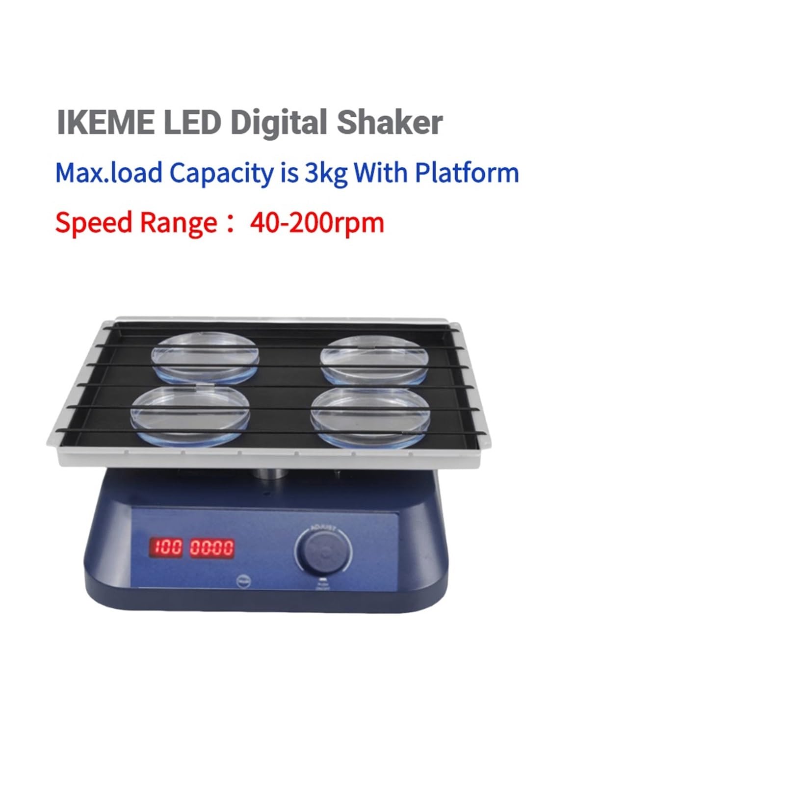 Zentrifuge, LED-Digitalschüttler, 40–200 U/min, Labor-Umfangsschüttler, Lehrausrüstung