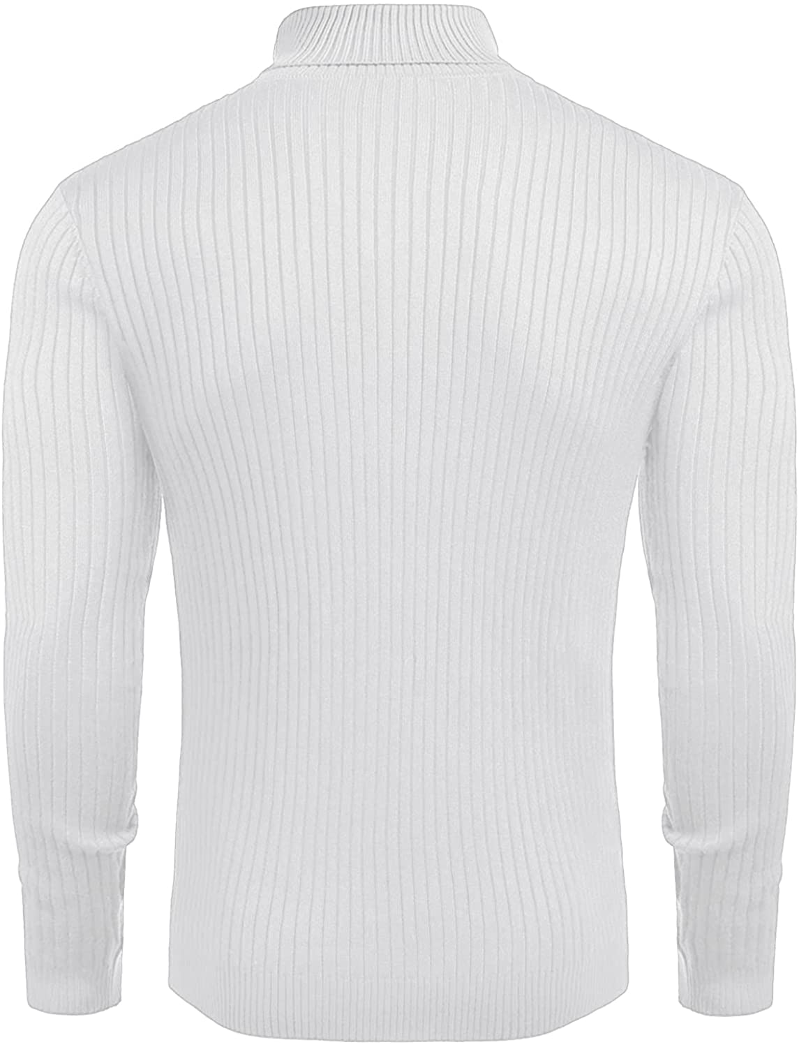 NORTHWIND Men's High Turtle Neck Cotton T-Shirt (in, Alpha, 2XL, White Pure) 1