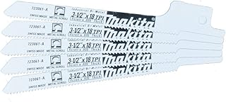 Makita 723061-A-5 3-1/2-Inch 18-TPI Metal Cutting Reciprocating Saw Blade