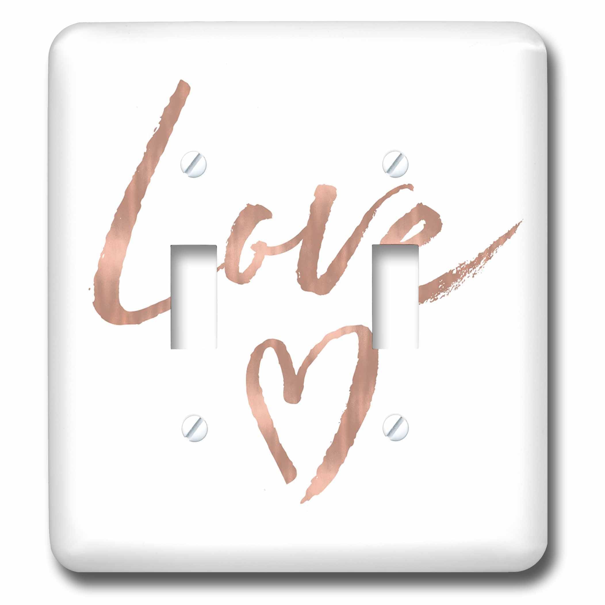Interrupteur à baïonnette rose gold love heart pour sublimer votre salon