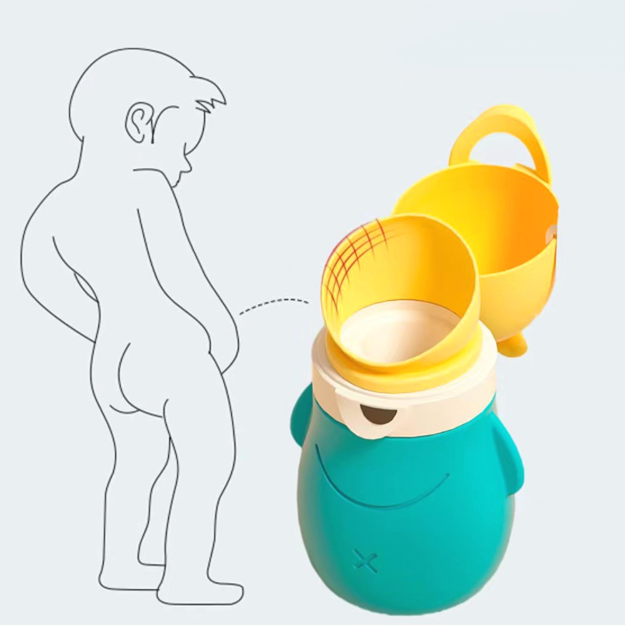 Travel Potty for Toddlers, Baby Child Kids Potty Portable Emergency Toilet Hygienic Leak Proof Urinal, for Toddlers Kids Emergency Toilet Kids Travel Toilet for Boys & Girls Camping Car Travel