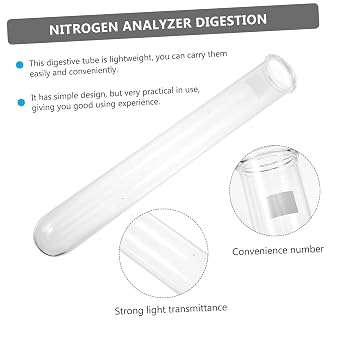 Kjeldahl Glass Digestion Tube Crimping Mouth Boiling Tube for Laboratory Use Lightweight and Transparent Material for Protein Analysis