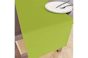 Vibrant Lime Green Table Runner for Dining Room and Kitchen Decor