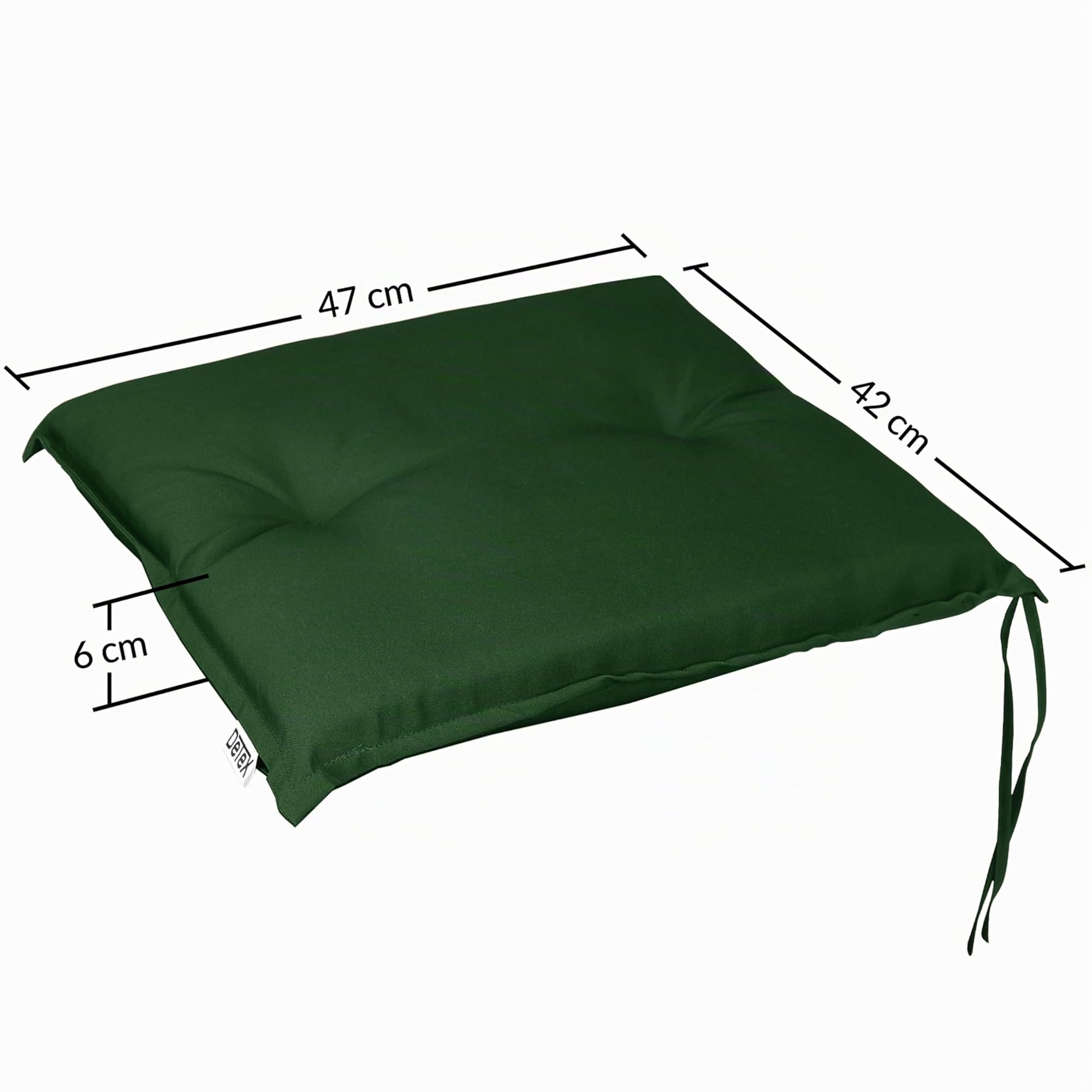 Detex Ensemble de 6 Coussins Boston de Chaise de Jardin Vert Coussin de siège de Jardin en Polyester intérieur extérieur