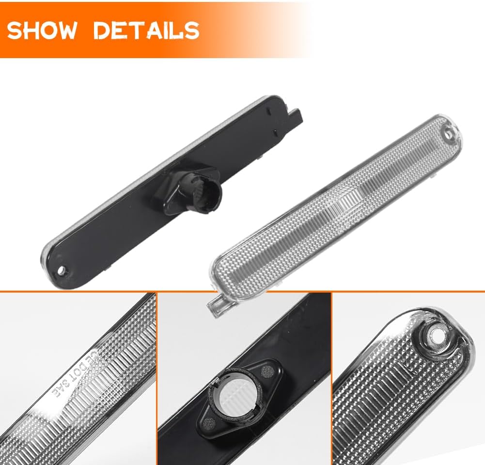 For 1995-2001 Chevy Lumina & 1995 1996 1997 1998 1999 Monte Carlo side Bumper marker light housings Clear Lens