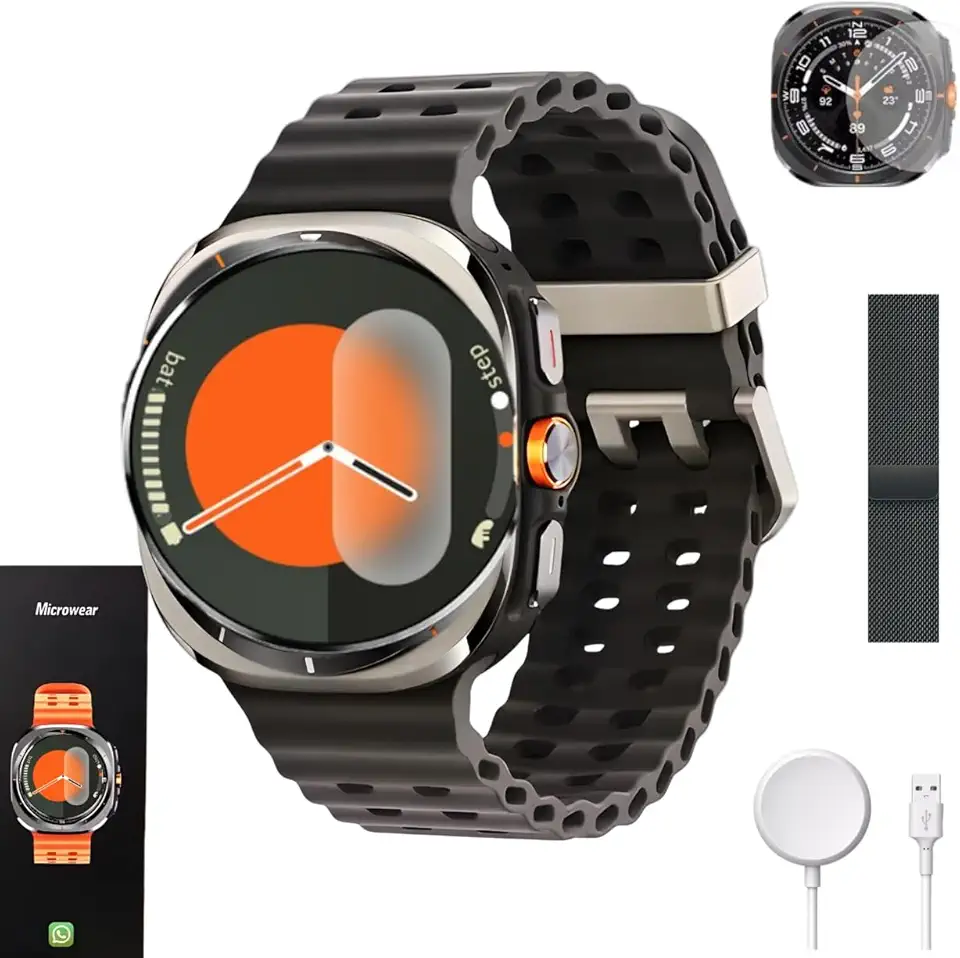 Relógio Inteligente Smartwatch Ma27 MICROWEAR Ma27 Whatsapp Nfc Amoled 47mm Chatgt 24/25+ Brindes(Org).