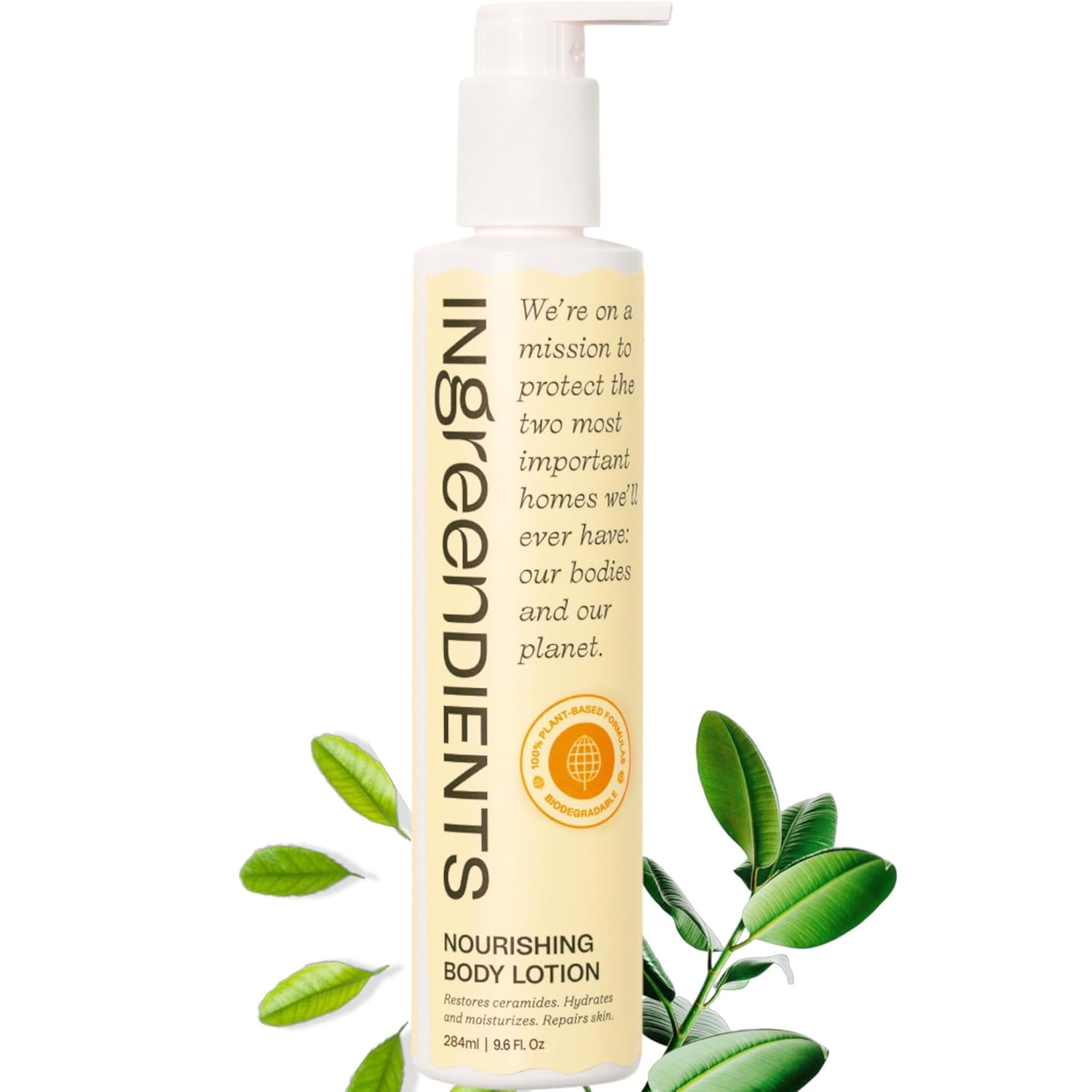 Ingreendients Organic Shea Butter Hand & Body Lotion For Dry and Sensitive Skin – Non Toxic, Vegan, Cruelty-Free, Natural, Gluten Free, Effectively Moisturizes and Rejuvenates Skin – 1 Pack