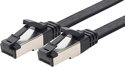 Cat 8 Network Cable 3m Flat Black 40 Gigabit Ethernet LAN Network Cable 40Gbit/s 2000MHz Cat8 Patch Cord LSZH TPE PIMF Rj45 1 Piece - 3m