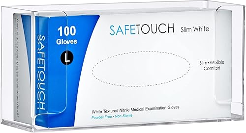 Amazing Abby Soporte acrílico para guantera, dispensador de guantes montado en la pared, organizador flotante de guantera, tamaño pequeño (para 1