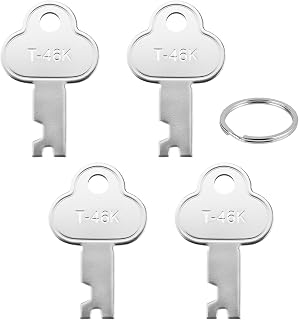 Old Trunk Key Replacement T-46 T46K 3815 3835For G-1,3815 Locks，Steamer Trunk Key for Seward Antique Trunks Chest Steamer - 4 Pack