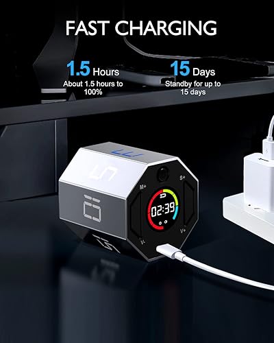 Miniatura 5 de Pomodoro - Temporizador visual magnético con cuenta regresiva, silencioso y alarma, herramientas ideales para adultos y niños, temporizador digital