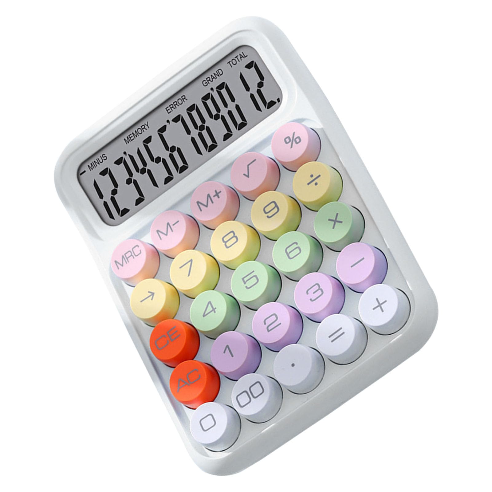 Muiltvoe Colorful Calculator Mechanical Keyboard Electronic Desktop Calculator Numeric Keypad Scientific for Home School Office (Purple)