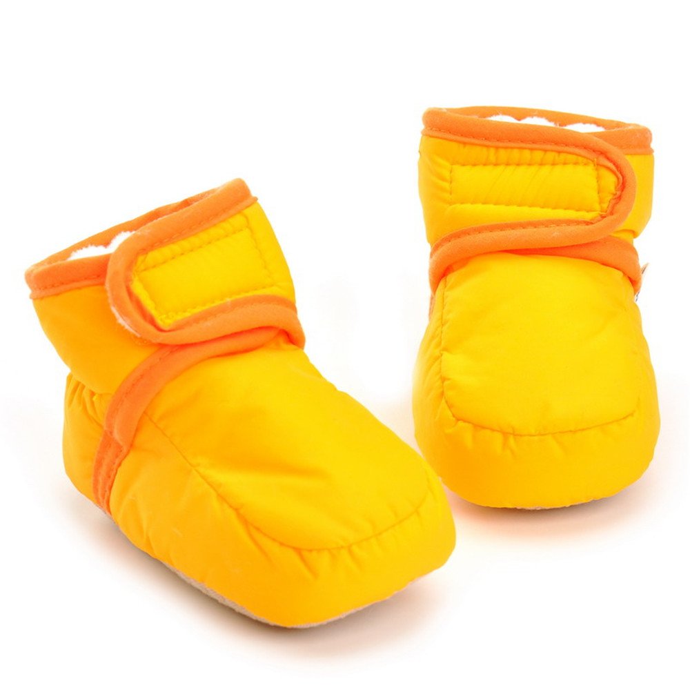 ESTAMICO Baby Winterstiefel Jungen Winter Babyschuhe Mädchen Gelb 3-6 Monate