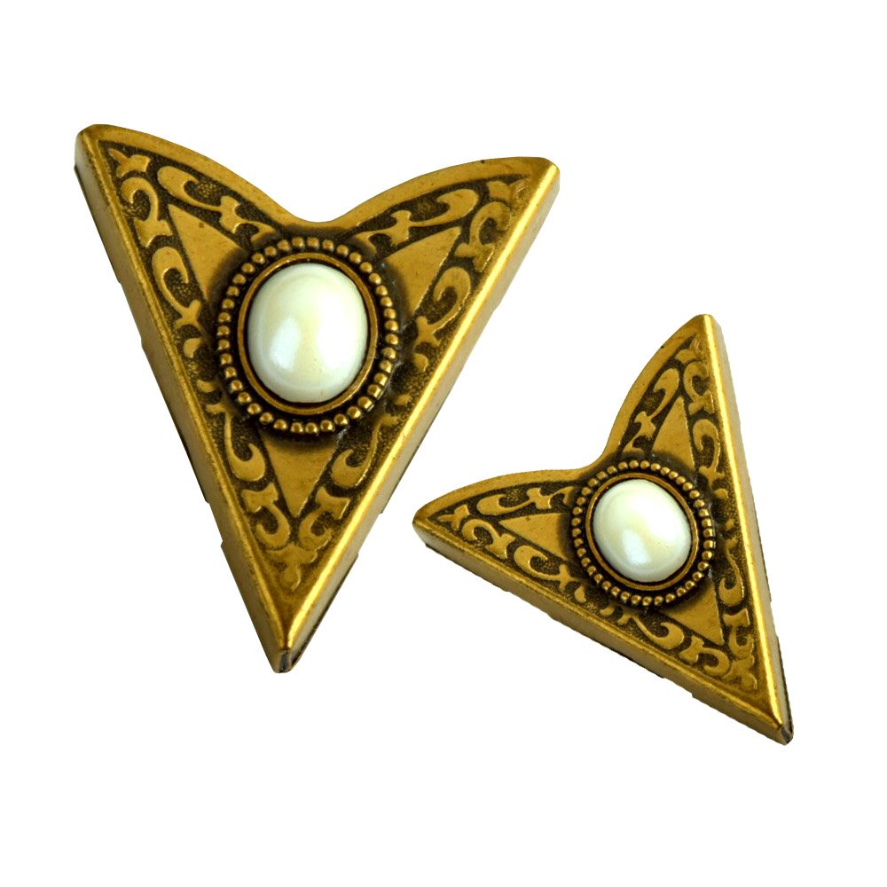 HHH Design White Stone Collar Tips - Silver Finish - Western Collar Tip - Dress Shirt Collar Stays - Collar Stays for Men & Women