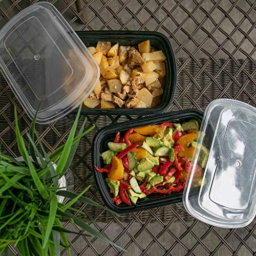 [25 Set] 20oz Meal Prep Containers with Lids - Ideal for Lunch Containers, Food Prep Containers, Food Storage Bento Box,Portion Control | Stackable | Microwave | Dishwasher | Freezer Safe Compartment) - Thumbnail 3