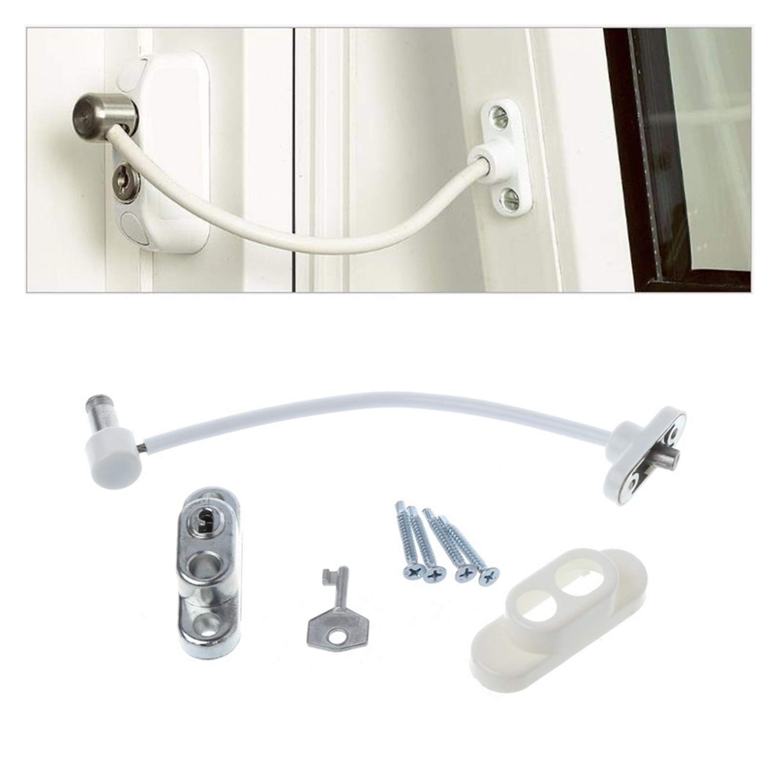 Serrure de fenêtre Enfant câble limiteur de Porte Serrure de sécurité Enfants empêcher Les Enfants de Tomber Porte fenêtre antivol Serrure