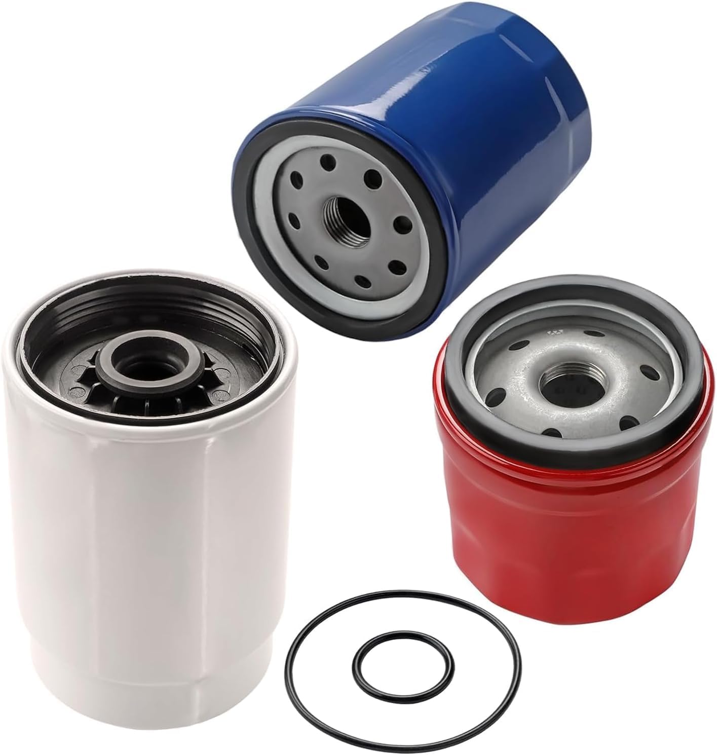 Diesel 6.6L Duramax Filter Kit, Grade Fuel, Oil, Transmission Filter Compatible With Chevy GMC Vehicles Silverado Sierra 2500 3500 HD 2001-2016 Replace# TP3012 TP3018 29539579 PF2232 88917036 (3PCS)