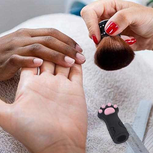 Miniatura 4 de 6 piezas de gato forma de pata de gato cubierta de silicona cutícula uñas protector cutícula cutícula pinzas pinzas manga manicura pedicura