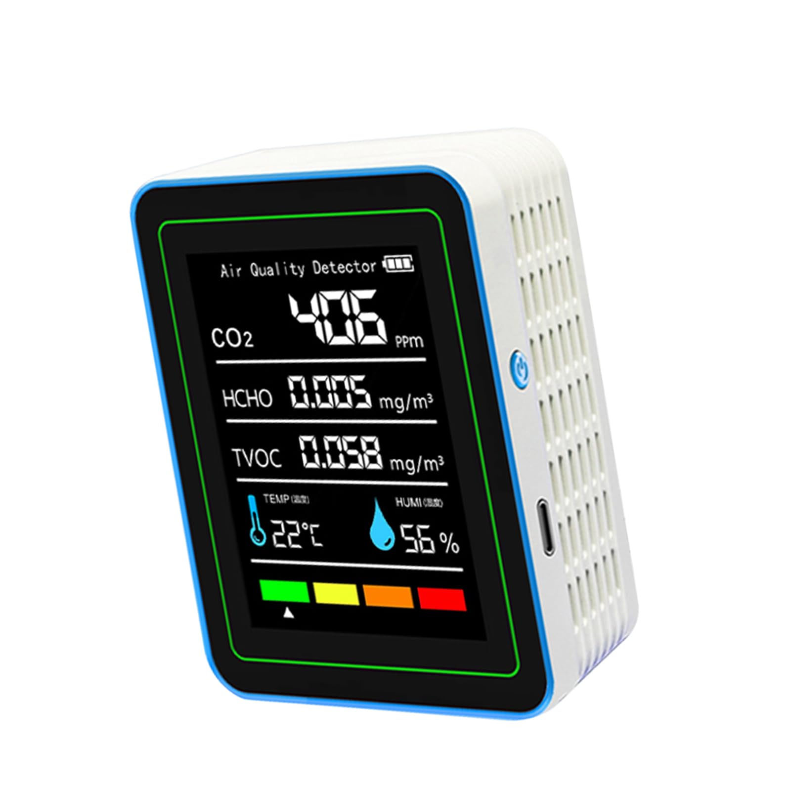 Monitores de aire profesionales interiores con detector de temperatura