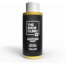 Shoe Clinic Leather Paint | Yellow | Customize Shoes Boots & More | Scratch & Peel Resistant | Quick Drying & Flexible | 50ml / 1.7oz
