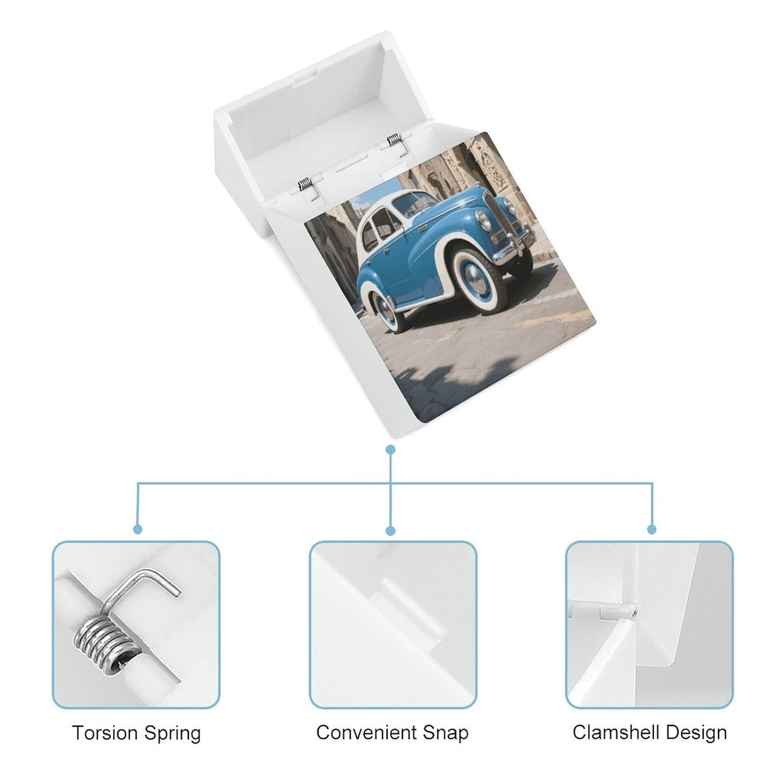 Retro Car Plastic Cigarette Case King Size for Men Women image 4