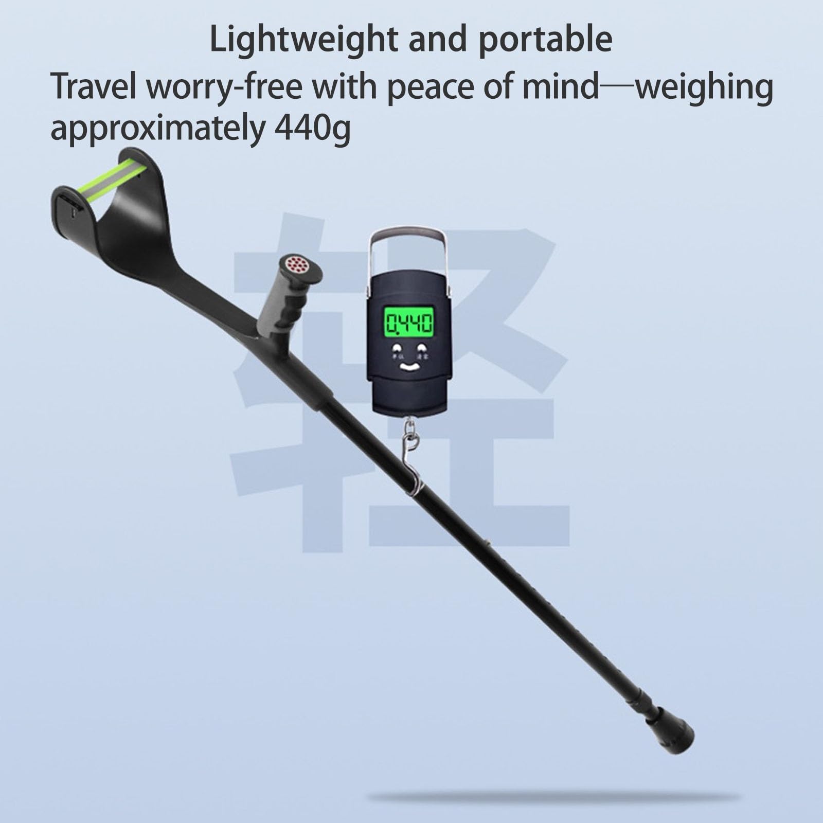 Muletas Para Antebrazo Para Adultos, Con Asa Integrada Ligeras, Para Uso Nocturno, Ligeras Antideslizantes De Grado Médico De Aluminio Muletas Ortopédicas(Negro,1Pcs)